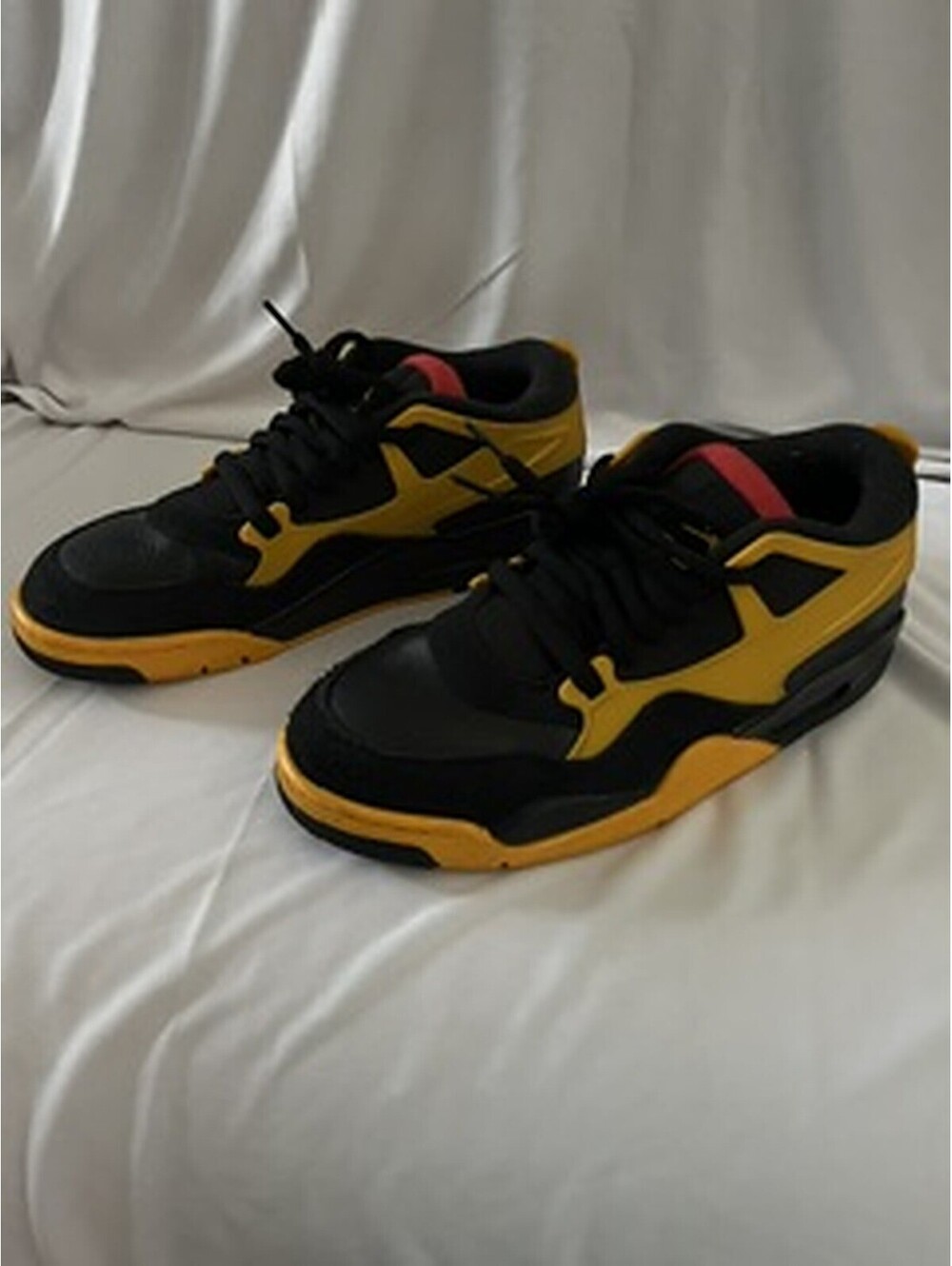 Jordan Black and Yellow Low Top Sneakers